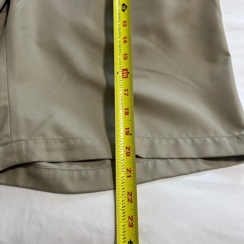 Savane Mens Tan Khaki Flat Front Dress Shorts Size 36 SCSB0141 Business Casual